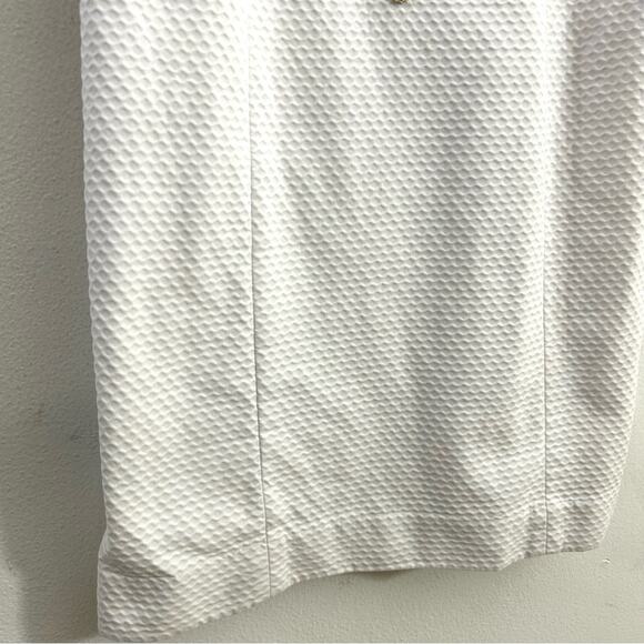 Lilly Pulitzer Suzette Shift Dress White Resort Gold Embroidery Sheath Mini sz 2 - Picture 8 of 14